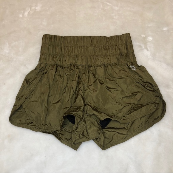 FP Movement Free People The Way Home Athletic Running Shorts Army Green Size SP - Picture 5 of 16
